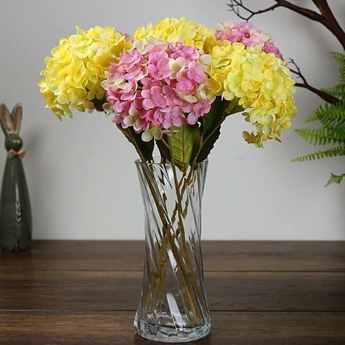 1 Bouquet Artificial Flowers Faux Artificial Silk Flower Hydrangea Leaves Wedding Decor kwiaty sztuczne flores artificiales