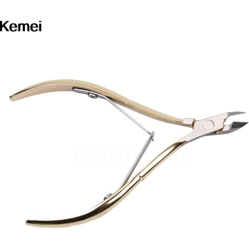 Kemei Small Manicure Tool Manicure Knife Finger Toe Cuticle Scissors Cuticle Pruner Pedicure Scissors 1pc dropship