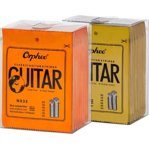 10 Sets Orphee Classic Guitar Strings Nylon NX Series Silver Plated Wire Hard Normal Tension for Classical Guitar Accessories