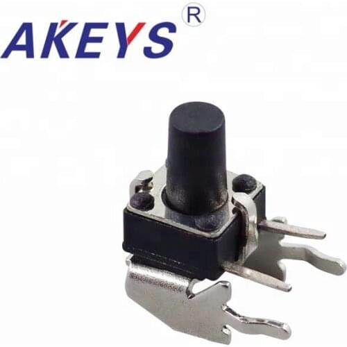 10PCS TS-D012A 6*6 Momentary tact switch side insert side 2 pin with aircraft bracket small tactile switch