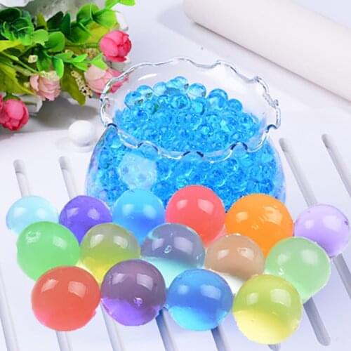 500pcs/lot Crystal Mud Hydrogel Crystal Soil Outdoor Water Beads Vase Soil Grow Magic Balls Colorful Wedding Home Decorations