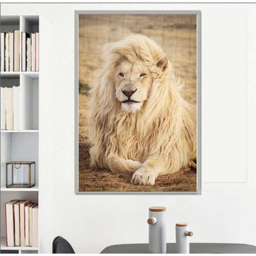 Popular diamond embroidery full square Lion 5D diamond mosaic Sale Animal DIY Diamond Painting Full LIon Home Decor Wall Sticker