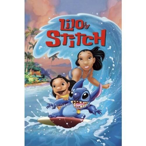 5d Diy Diamond Painting Stitch The Movie Poster Disney Cartoon Manga Diamond Mosaic Embroidery Full Drill Kits Home Decor Gift