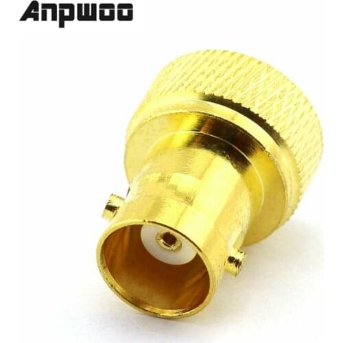 ANPWOO BNC Female Jack To SMA Male Plug RF Connector Coaxial Converter Adapter Straight