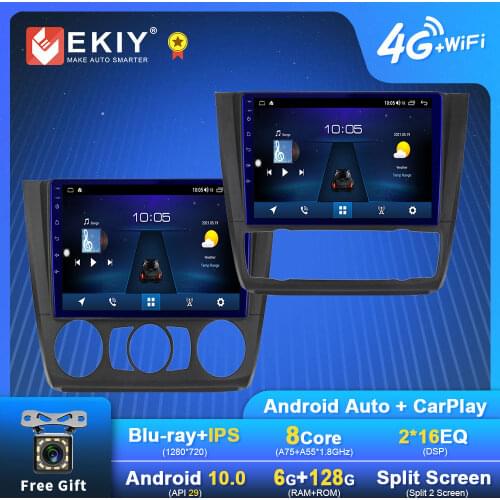 EKIY Android Car Radio For BMW E87 E81 E82 E88 2004-2012 Navigation GPS 1280*720 IPS DSP Carplay Multimedia Player Auto Stereo