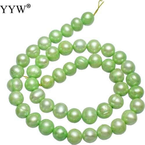Cultured Potato Freshwater Pearl Beads Trendy Women Jewelry Making For Necklace Bracelet Accessories 8-9mm Hole:Approx 0.8mm