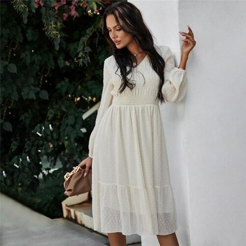CRRIFLZ Long Sleeve Summer Dresses