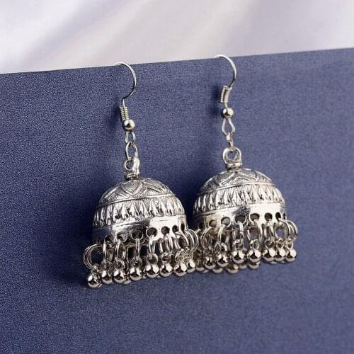 Ethnic India Birdcage Drop Earrings Women Retro Gold Color Earrings Indian Egypt Pakistan Middle East Boucles D'oreilles