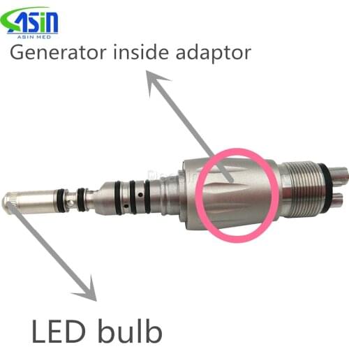 Generator adaptor coupling for fiber optic compatible with Kavo Multiflex coupling 460 LED 4 holes midwest Coupler