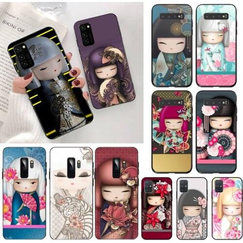 Kawaii Japanese Kokeshi doll Soft Silicone Phone Case Cover for Samsung S20 plus Ultra S6 S7 edge S8 S9 plus S10 5G lite 2020