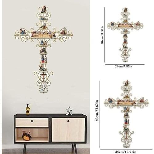 The Life of Christ Collection Display Cross Sticker Jesus Cross Wall Sticker Display Cross Mural Wall Decal for Room Decor Gift