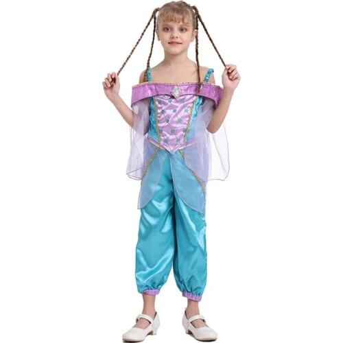 Little Mermaid Princess Costume Girls Aladdin Princess Dance Dress Halloween Carnival Childrens Party Cosplay Clothing Kids