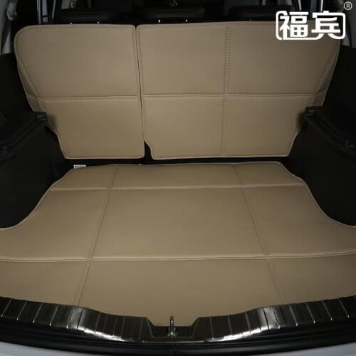 Leather PU 3D Stereoscopic Dedicated PU Leather Car Trunk Mats+backrest Pads for Forest Subaru XV Outback Non-slip Waterproof Ta