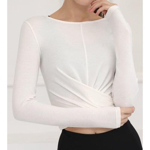 Yoga Crop Top Yoga Jacket Long Sleeve White T-shirt Autumn New Coat Running Sportswear Top Deportivo Mujer Camisetas