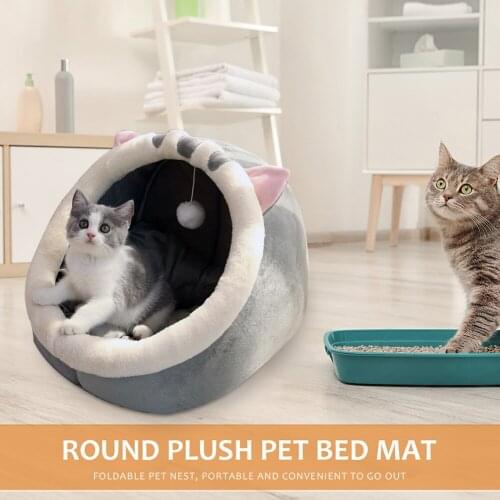 Summer Cozy Cat Kennel Warm Bed Soft Nest Mat Pet Basket Small Dog Teddy House Cave Kitten Sleeping Lounger Cushion Bag