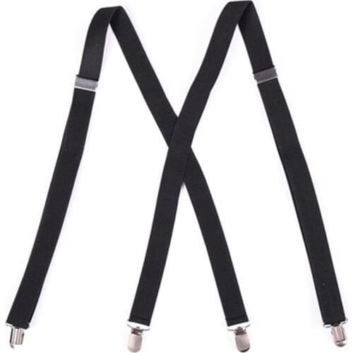 MenS Shirt Suspenders For Trousers Pants Holder Braces Wedding Suspendert Straps 25mm Wide Elastic 4 Strong Metal Clips Design