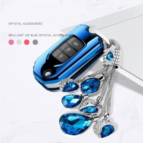 Soft TPU Waterproof Car Key Cover For Honda Civic CR-V HR-V Accord Jade Crider Odyssey Key case Accessories Key Protection
