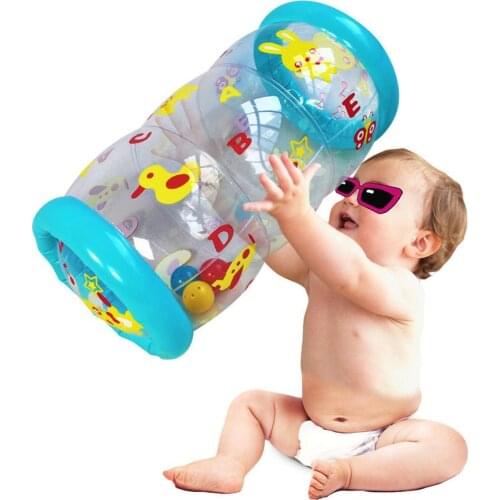 Inflatable Baby Crawling Roller Toys Inflatable Bell Roller Babys Exercise Toys Safety BPA Free No Air Leakage Portable For Kid
