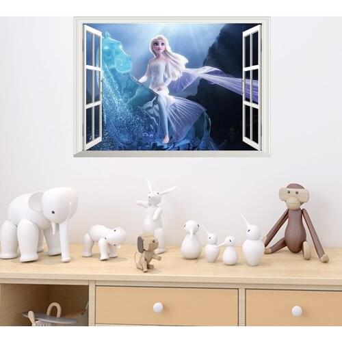 Disney Princess Frozen Anna Elsa Olaf Wall Stickers For Kids Girls Rooms Nursery Home Decor Frozen Cartoon Wall Decals Diy Art