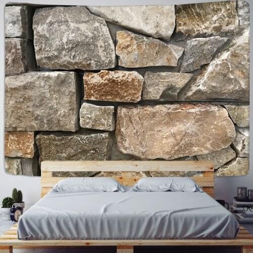 3D Printed Brick Stone Wall Tapestry Hanging Mandala Boho Psychedelic Hippie Tapestry Home Decoration Towel