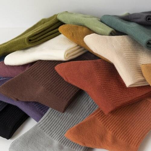 Women Socks New Fashion Color Long Socks Korean Style Trendy Casual Ankle Cotton Socks Breathable Female Classic Female Socks