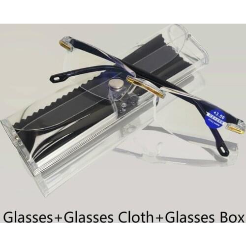 0 ~ +4.0 Reading Glasses Men Women Business Glass Clear Lenses Presbyopia Plastic Frame Unisex Eyewear With Case And Clean Cloth