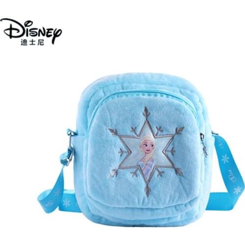 Disney Frozen Genuine Cute Cartoon One Shoulder Plush Crossbody Bag Strap Adjustable Double Open Spot Wholesale