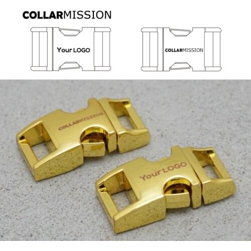 Retailing engraving buckle 10mm strap webbing garments DIY pet collar parts durable security lock plated metal buckle CK10HJ02