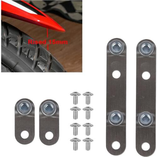 Adjustable Motorcycle Front Fender Riser Rising Kit for Honda CRF1000L Africa Twin 2016-2021 2017 2018 Silver Stainless Steel