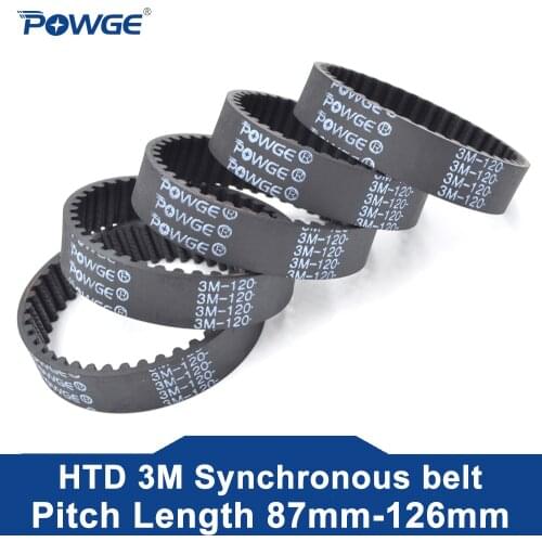 POWGE 10pcs HTD 3M Timing belt 207 3M 9 Perimeter 207mm width 9mm Teeth 69 Rubber HTD3M synchronous belt 207-3M-9 closed-loop