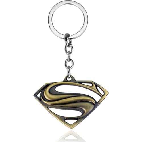 Super Man S LOGO Keychain key chains Key rings Pendants Key Holder Trinket