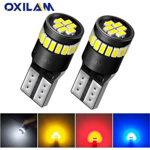 OXILAM 2x Canbus T10 Led Bulb 3014 smd Interior Auto Lights 194 168 2825 LED Clearance Lights For Lada Vesta Granta Kalina Niva