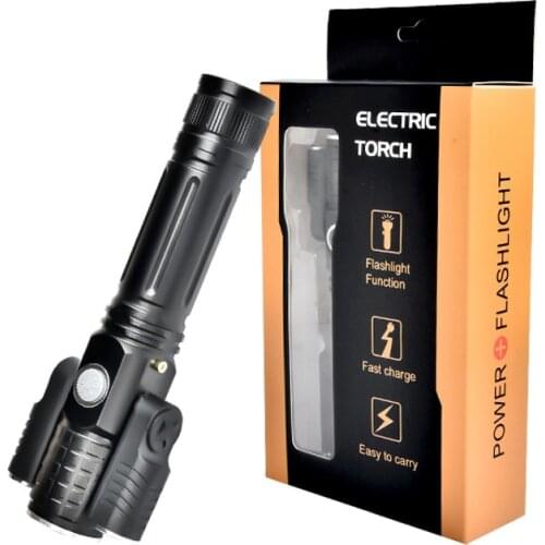 3 Heads Long Shot LED Flashlight 4 Modes USB Charging Waterproof 10 Hours Outdoor Fishing Camping Traveling Tactical light