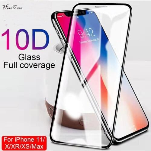 10D protective glass for iPhone X XS 6 6S 7 8 plus glass screen protector for iPhone 11 Pro MAX XR X screen protection