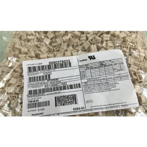 0050375033 CONN HOUSING 3POS 2.5MM SHROUD 5037-5033 Connectors terminals housings 50-37-5033 original parts 50375033
