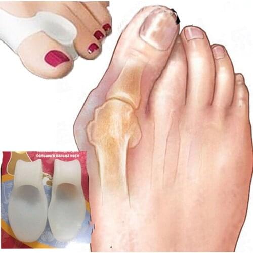 1 Pair Silicone Toes Separator Bunion Bone Ectropion Adjuster Toes Outer Appliance Foot Care Tools Hallux Valgus Corrector