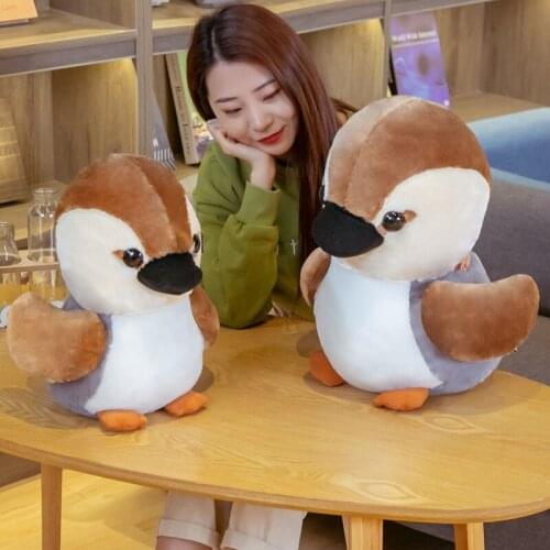 1Pcs Cute Duck Plush Toy Stuffed Animals Soft Doll Simulation Brown Ducks Plushie Kids Gift Girl Christmas Gift 35/45cm