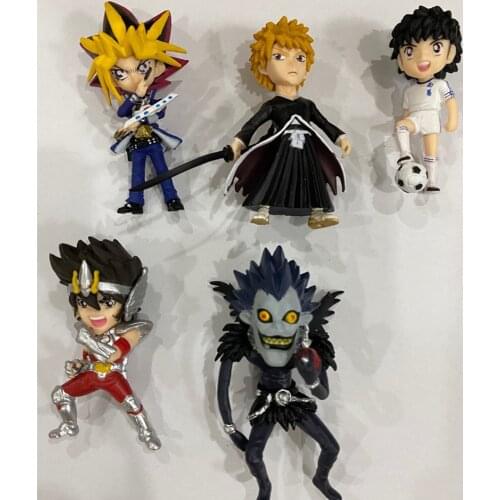 Japanese Cartoon Anime action figure Dolls.7-8cm PVC ryuk kun Kurosaki Ichigo Saint Seiya yugioh kids collection model toy d10