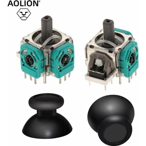 AOLION 3D Analog Joystick Thumb Stick Sensor Module witn Rocker Cap Replacement for Nintendo Switch Pro Repair Parts