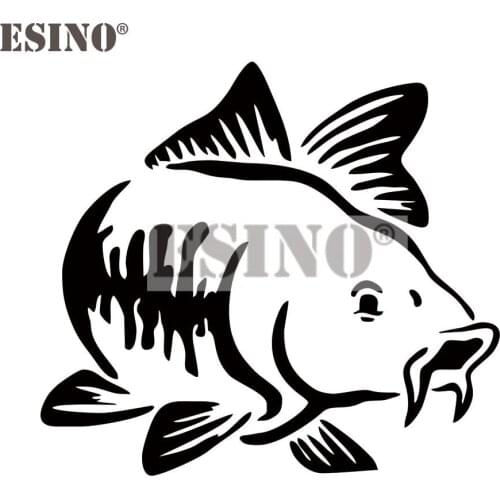 Lovely Car Styling Kayak Boat Carp Fishing Tribe Reflective Auto Decal Cartoon Car Sticker Pattern Vinyl on Car Bumper Body