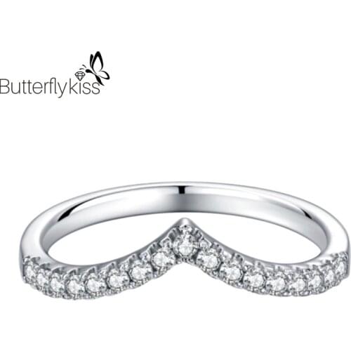 BK Moissanite Ring 925 Sterling Silver Wedding Rings Trendy Style Customized White/Yellow/Rose Gold Fine Jewelry Rings For Woman