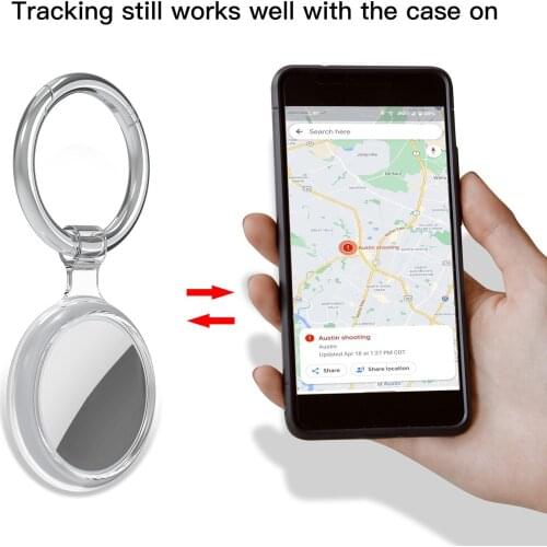 Tracking locator for Apple Airtags location tracker shel silicone transparent color anti-lost Location-Tracker Shell For AirTags
