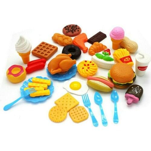 FBIL-34PCS Kids Toy Pretend Role Sets Play Kitchen Pizza Food Cutting Children Gifts