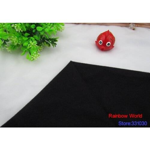 9199# Black Color Loop Fleece fabric can stick by Magic tape/DIY patchwork Stuffed toys sofa brushed velboa velvet(10 pieces)