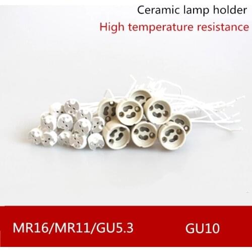 MR16 MR11 GU5.3 G5.3 GU10 lamp base connector cable, MR16 lamp Socket base MR16 lamp fitting fix holder 10cm Silicon cable