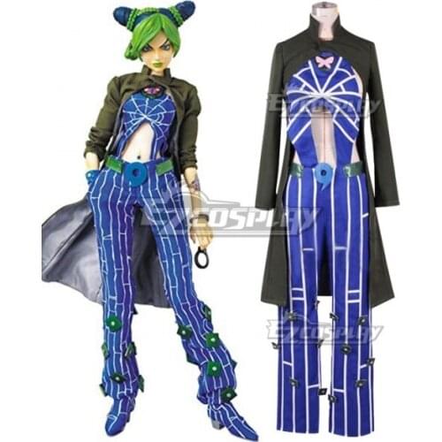 Stone Ocean Jolyne Cujoh Green Blue Women Men Suits Halloween Outfits Adult Party Unisex Suit Cosplay Costume E001