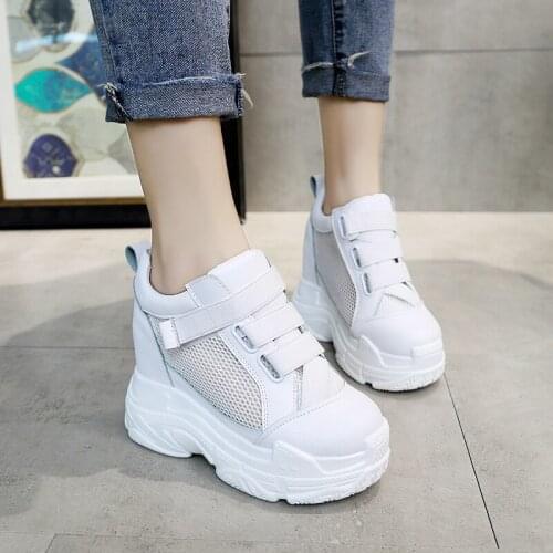 Platform wedge sneakers Ladies Shoes sneaker Women Shoes white Platform sneakeres Breathable mesh womens Ladies Casual Shoes