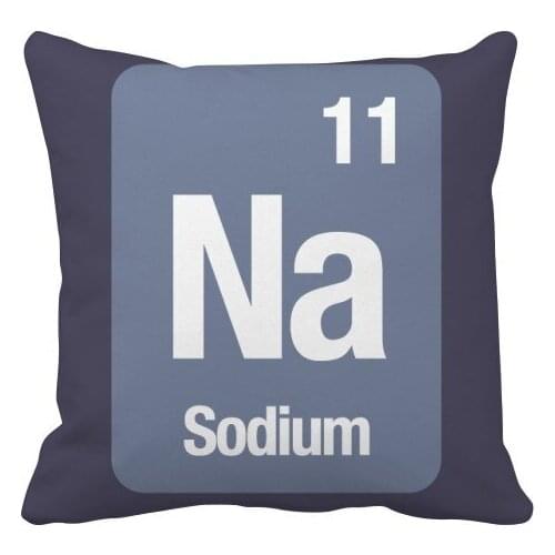 Na Sodium Chemical Element Science Throw Pillow Square Cover