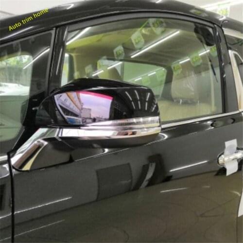 Lapetus Side Door Rearview Mirror Overlay Strip Cover Trim Fit For Toyota Alphard / Vellfire AH30 2016 - 2019 Auto Accessories