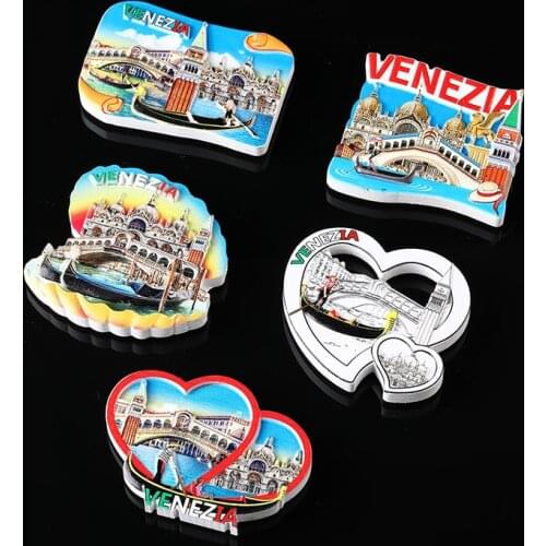 Fridge Magnet Decoration City Refrigerator Magnets Sticker Italy VENEZIA Travel Souvenir Collection 3d Creative Resin Decorative